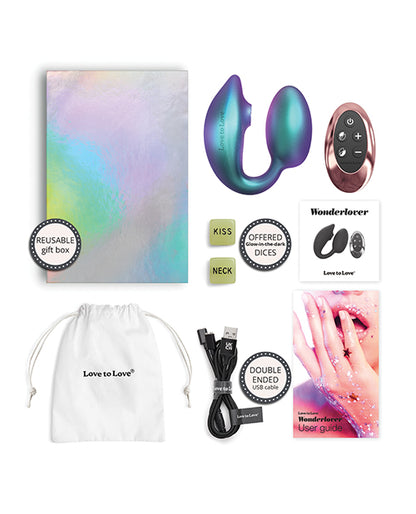 Love to Love Wonderlover Dual Stimulator - Iridescent Turquoise