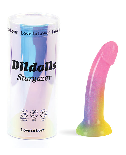 Love to Love Silicone Dildolls Stargazer - Gradient Rainbow w/Glitter