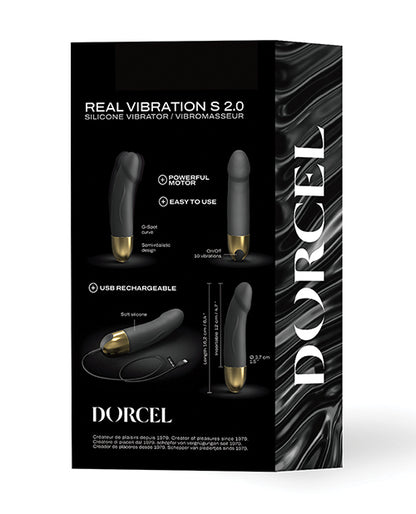 Dorcel Real Vibration S 6" Rechargeable Vibrator 2.0 - Gold