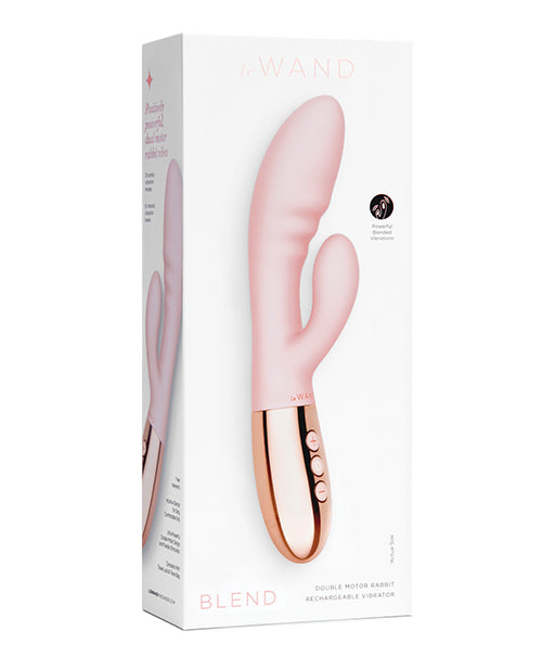 NO ETA =Le Wand BLEND Double Motor Rabbit Rechargeable Vibrator - Rose Gold