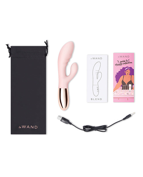 NO ETA =Le Wand BLEND Double Motor Rabbit Rechargeable Vibrator - Rose Gold