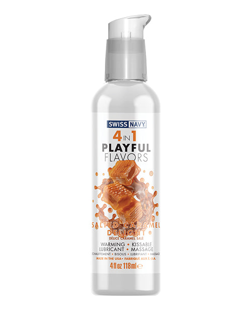 Swiss Navy 4 in 1 Playful Flavors - Salted Caramel Delight 4 oz