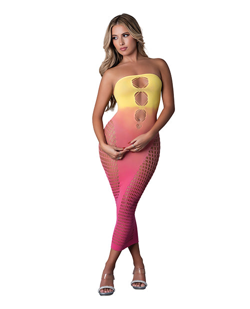 Seamless Sleeveless Gown - Sunset Ombre O/S