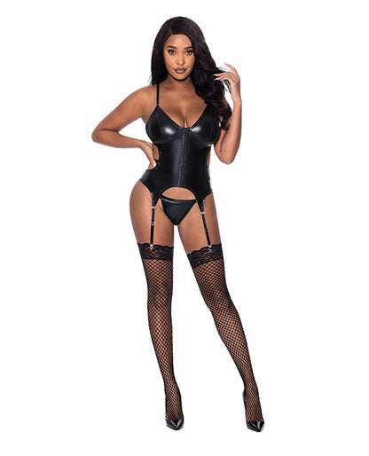Exposed Club Candy Basque & Cheeky Panty Black S/M - Image 4