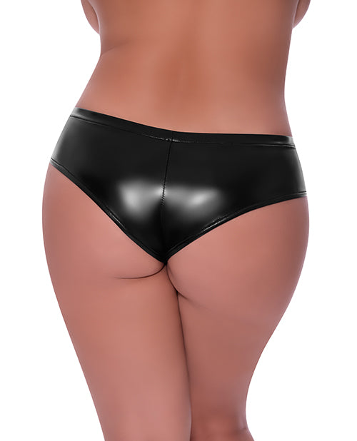 Club Candy Low Rise Split Crotch Boy Short Black QN