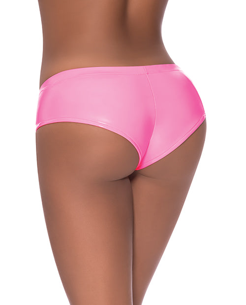 Club Candy Low Rise Split Crotch Boy Short Pink L/XL