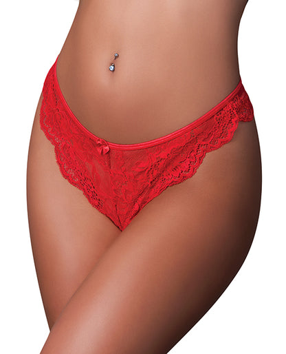 Exposed Sugar High Split Crotch Panty - Red L/XL - Image 3