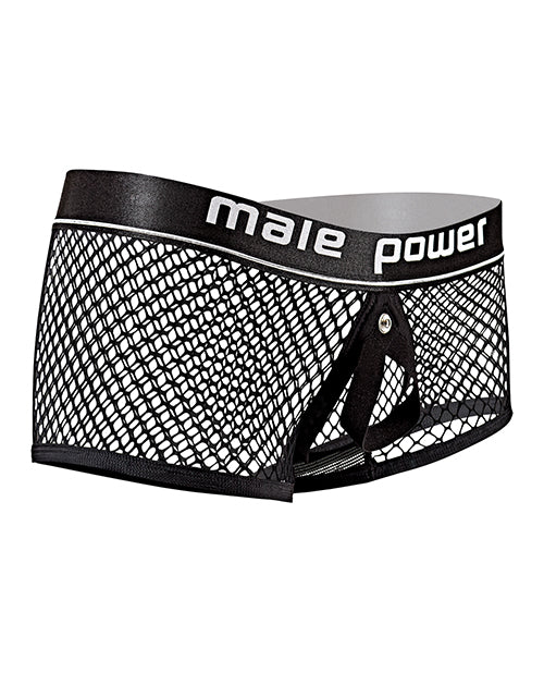 Cock Pit Fishnet Mini Cock Ring Short Black LG