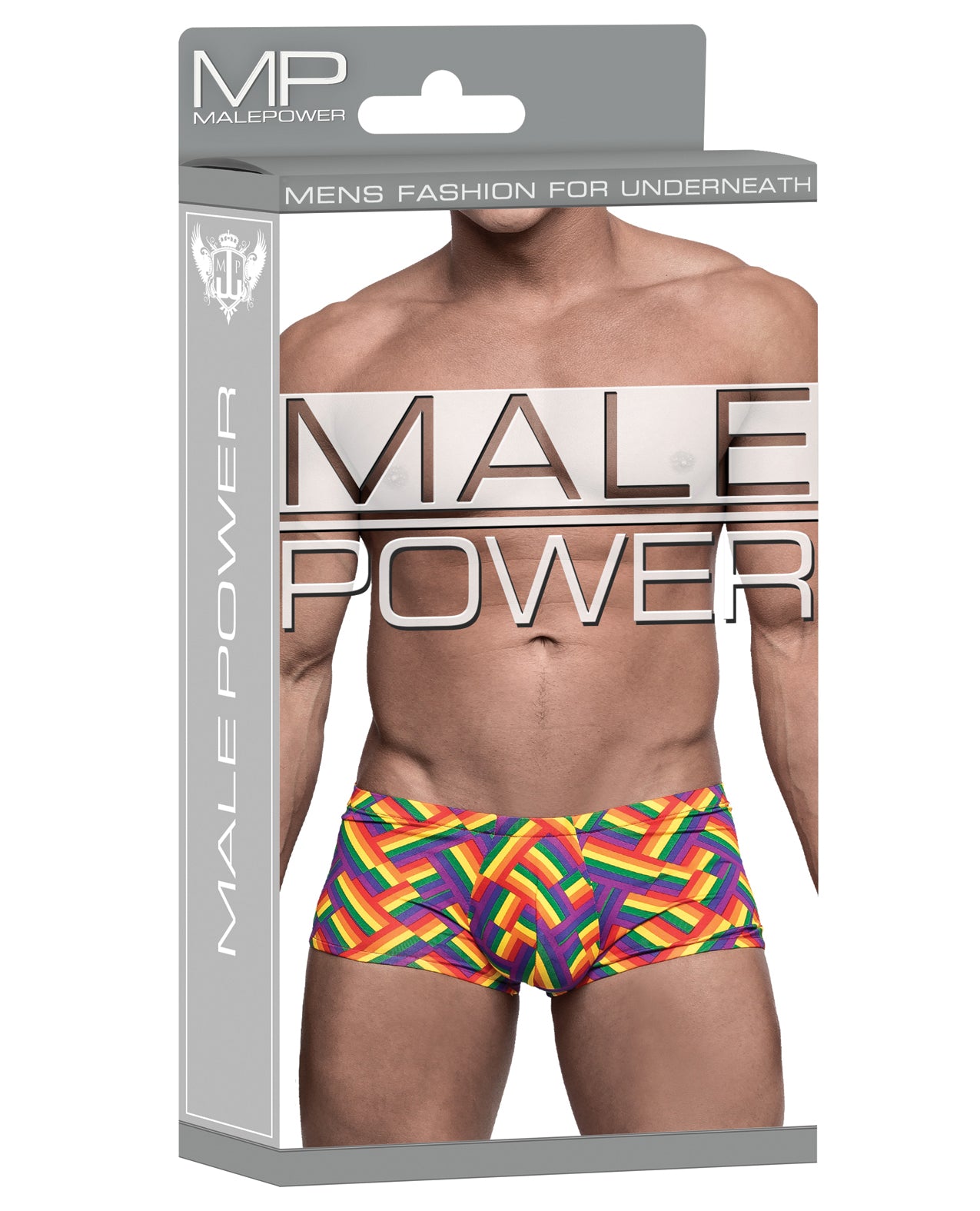 Pride Fest Contoured Pouch Mini Short Rainbow MD