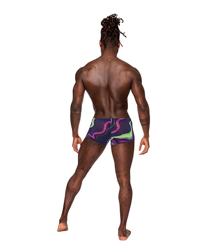 Galactic Sheer Poly Spandex Mini Short Multi Color LG