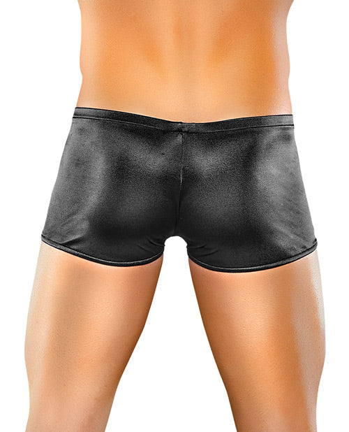 Male Power Satin Lycra Boxer Black Medium