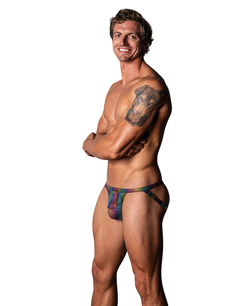 Male Power Pack & Play Jock w/Front Condom Pocket - Rainbow L/XL - Image 3