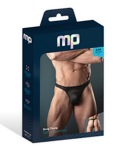 Male Power Satin Bong Thong Black L/XL - Image 3