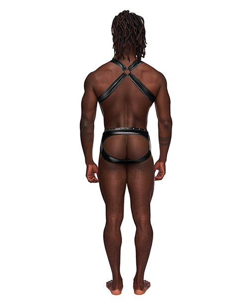 Fetish Uranus Nylon Spandex Moonshine Harness Brief Black S/M