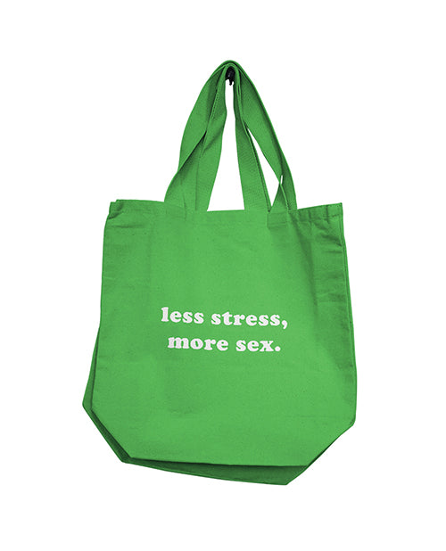 Nobu Less Stress, More Sex Reusable Tote - Green