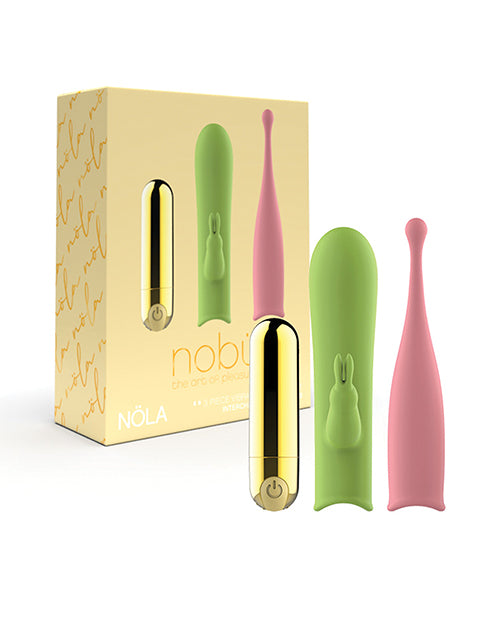 Nobu Nola Interchangeable Bullet Set - 3 Piece Set Pink/Green