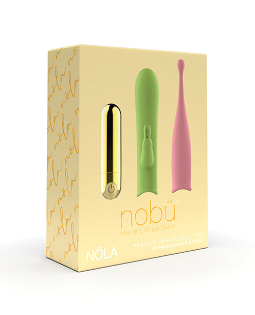 Nobu Nola Interchangeable Bullet Set - 3 Piece Set Pink/Green