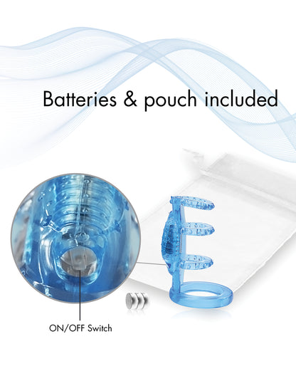 Doctor Love's Zinger Vibrating Cock Cage - Blue