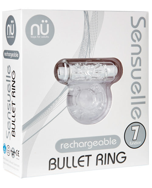 Nu Sensuelle Mate Ultra Bullet Ring Cockring 7 Function - Clear