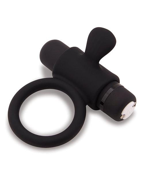 Nu Sensuelle Rev Silicone 7 Function Bullet Ring w/Flutter Tip  - Black