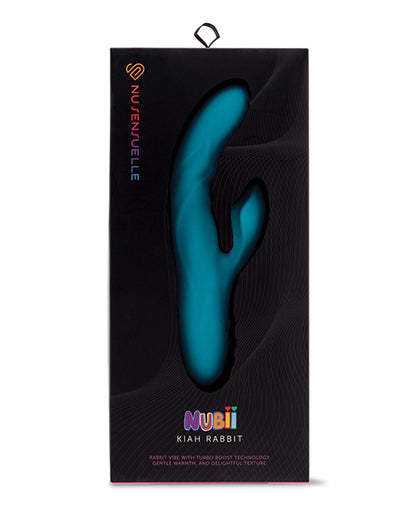 Nu Sensuelle Nu Sensuelle Nubii Kiah Turbo Boost & Heating Dual Stim Rabbit - Blue - Image 4