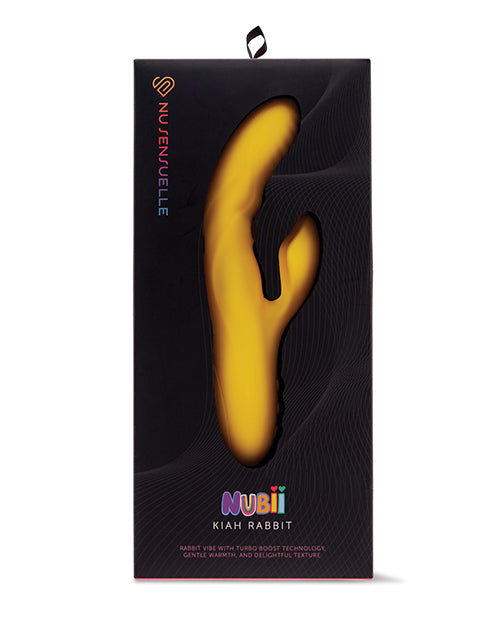 Nu Sensuelle Nubii Kiah Turbo Boost & Heating Dual Stim Rabbit - Yellow