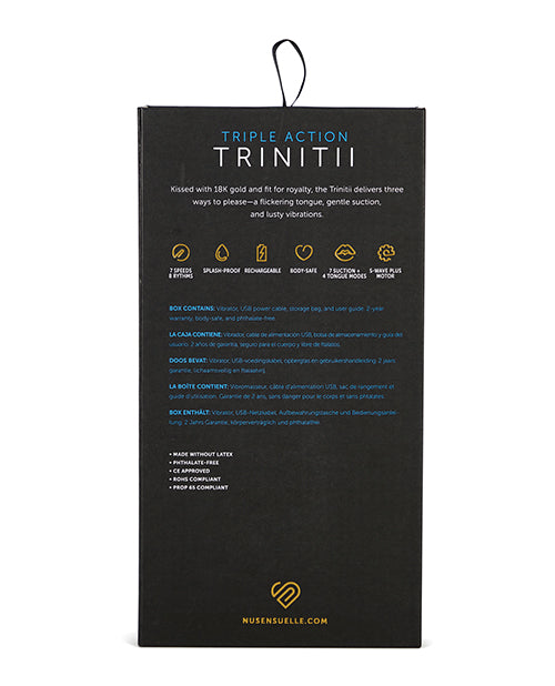 Nu Sensuelle Trinitii Tongue Vibe - 18k Gold