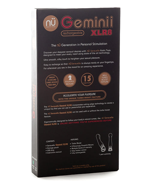 Nu Sensuelle Geminii XLR8 Turbo Boost G Spot - Electric Blue