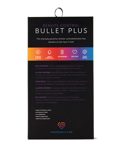 Nu Sensuelle Remote Control Wireless Bullet Plus - Ultra Violet