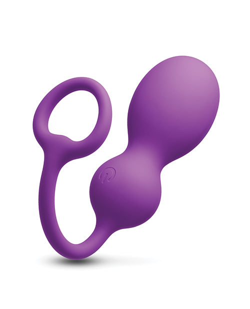 Techno Bop Butt Plug w/Cock Ring - Violet