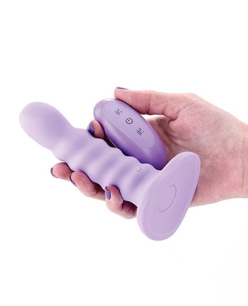 Colours - Ribbed - 5" Vibrating Dildo - Purple