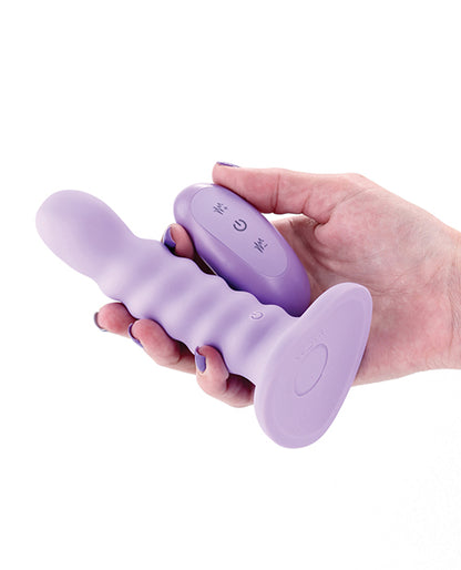 Colours - Ribbed - 5" Vibrating Dildo - Purple