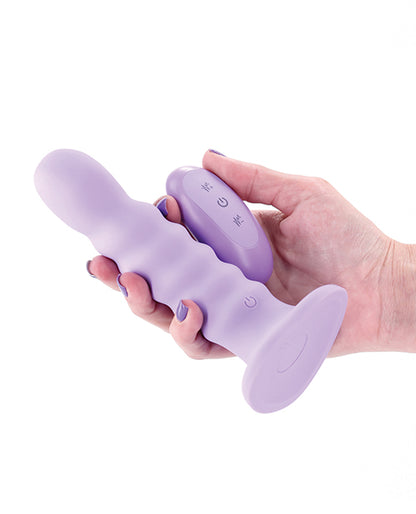 Colours - Ribbed - 6" Vibrating Dildo - Purple