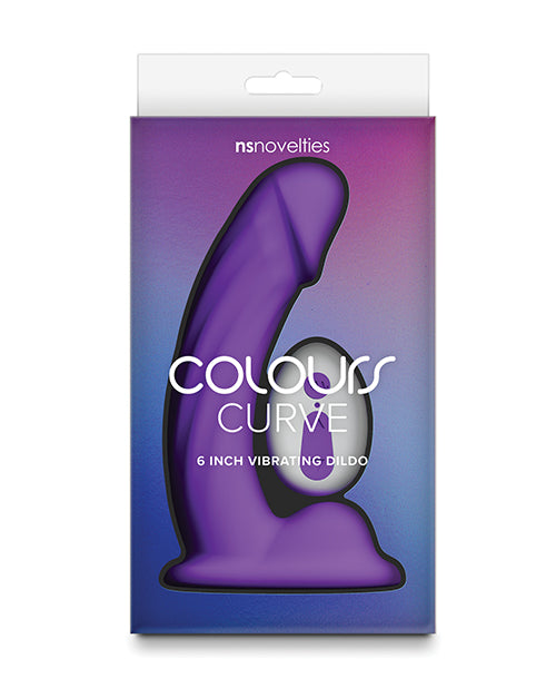Colours Curve Vibrating 6" Dildo - Purple
