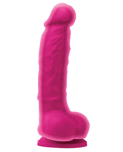 Colours Dual Density 5" Dong w/Balls & Suction Cup - Pink