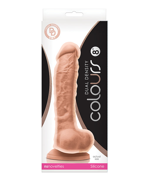 Colours Dual Density 8" Dildo - White