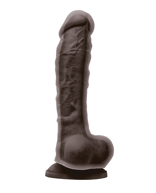 Colours Dual Density 8" Dildo - Dark Brown