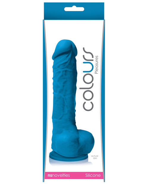 Colours Pleasures 5" Dildo w/Suction Cup - Blue