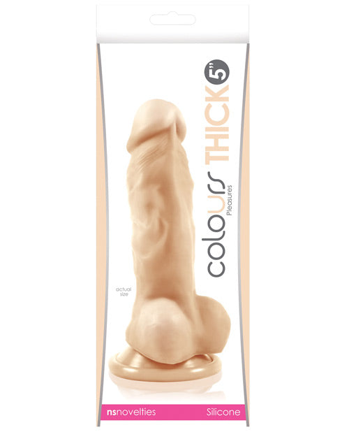 Colours Pleasures Thick 5" Dildo - White