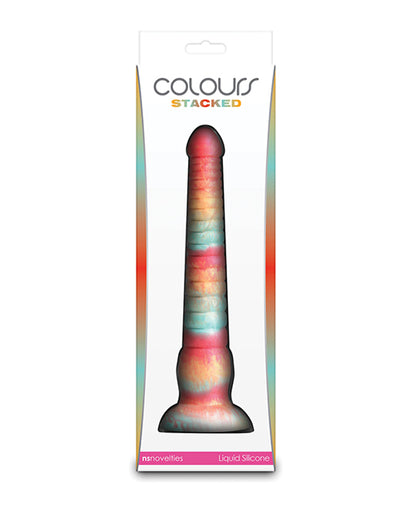 Colours Colours Stacked 9" Dildo - Red/Gold - Image 4