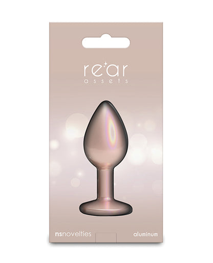 Rear Assets Small w/Clear Gem - Iridescent Champagne