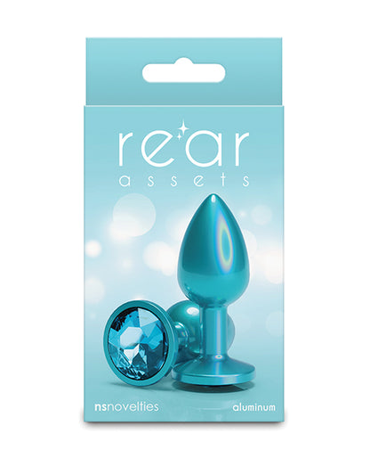 Rear Assets Small w/Teal Gem - Iridescent Teal