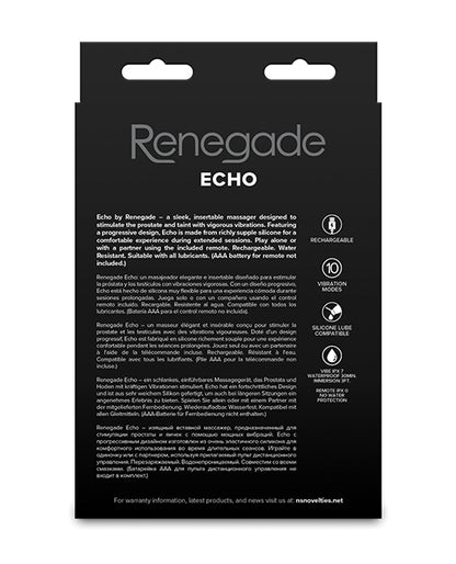 Renegade Echo Prostate Massager - Black