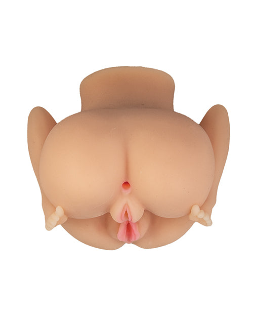 2 Girls and 3 Holes Self Lubricating Masturbator - White