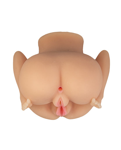 2 Girls and 3 Holes Self Lubricating Masturbator - White