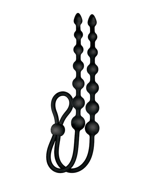 Ass-sation Dual-Ended Anal Beads - Black