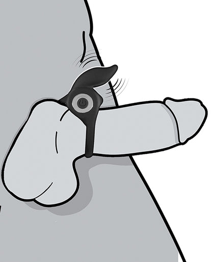 Enhancer Vibrating Rabbit C-Ring - Black