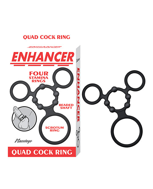 Enhancer Quad Cock Ring - Black