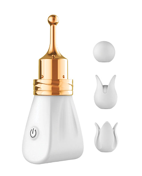 Gold Glam Tri-Tip Vibe - White