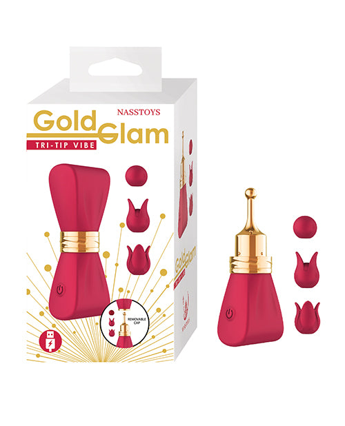 Gold Glam Tri-Tip Vibe - Red